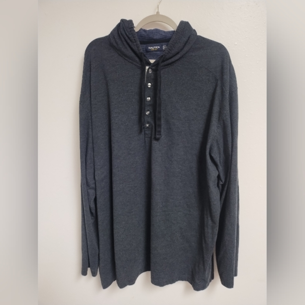 Men's Nautica Gray Long Sleeve Hoodie